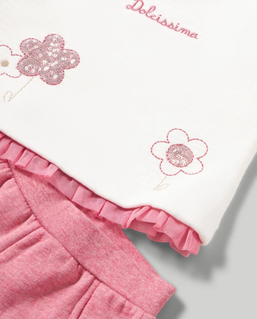 Blukids Newborn Jogging Set with Matelasse Shirt - Soft Baby Outfit for Comfort