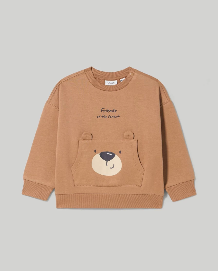 Blukids Newborn 3D Print Crewneck Sweatshirt - Soft & Cute Baby Apparel