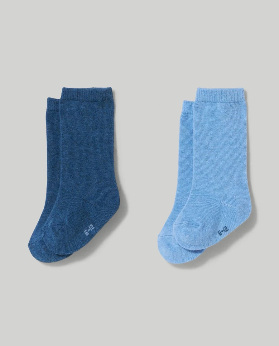 "Blukids Pack of 2 Soft Wool Blend Socks for Newborns – Warm & Comfortable Baby Footies"