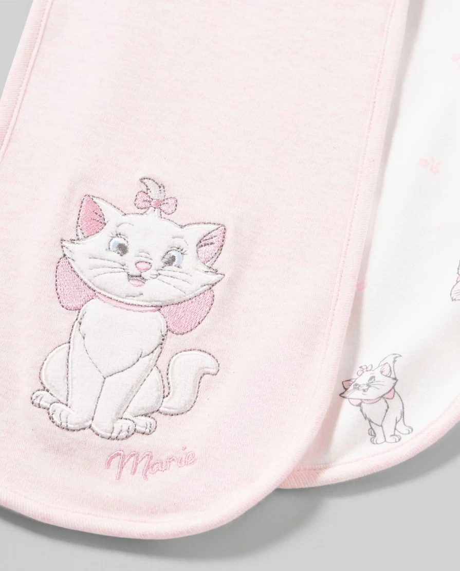 "Blukids Pack of 2 Soft Pure Cotton Baby Bibs for Newborns - Unisex"