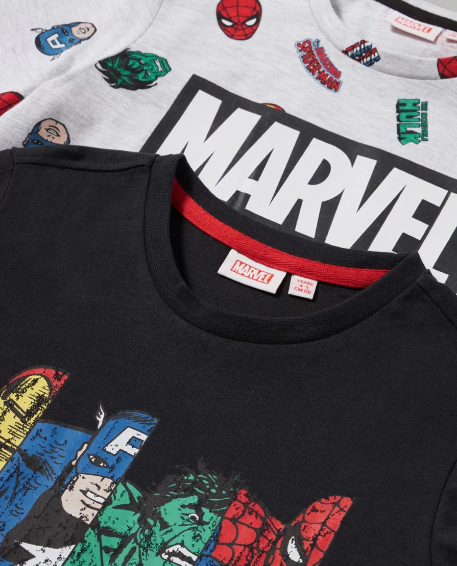 Blukids Marvel Long Sleeve T-Shirts for Children - Pack of 2