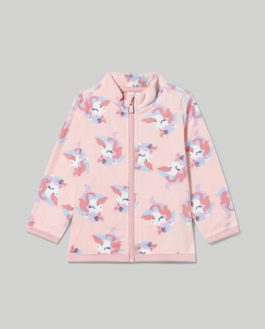 Blukids Newborn Baby Girls Full Zip Fleece Jacket