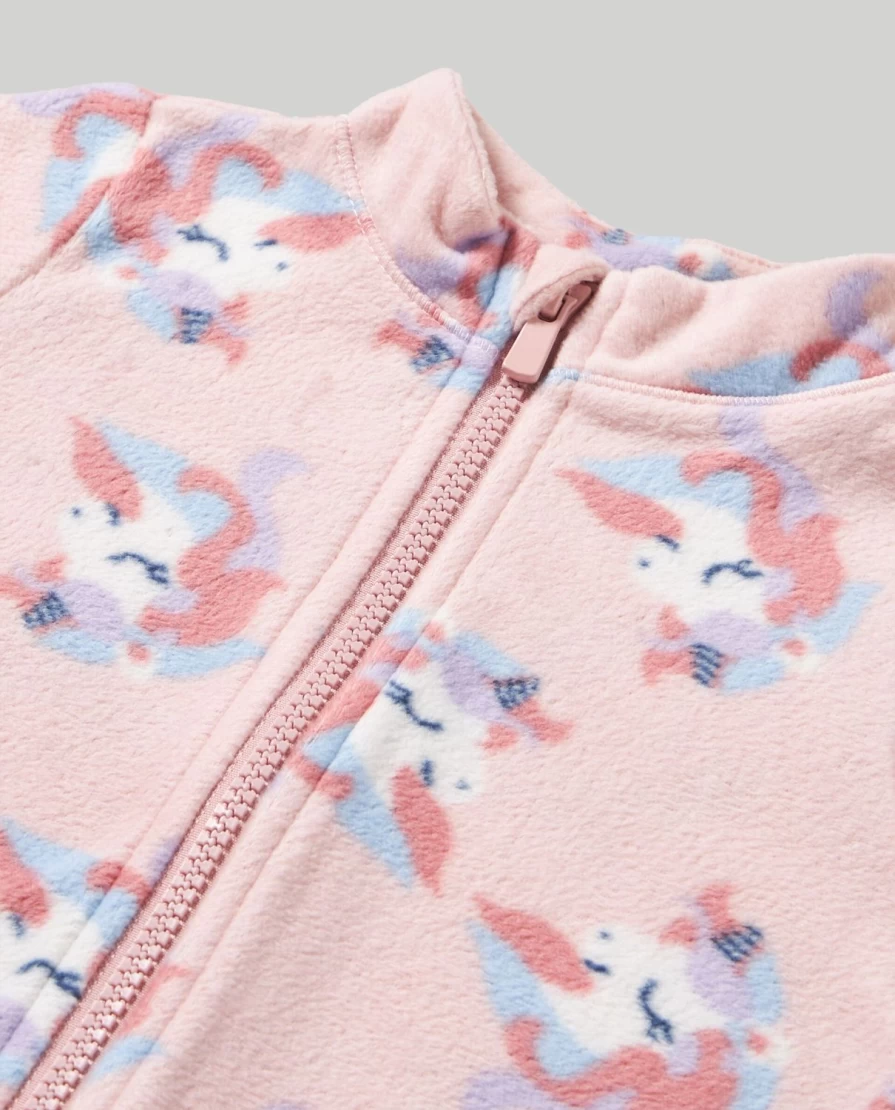 Blukids Newborn Baby Girls Full Zip Fleece Jacket