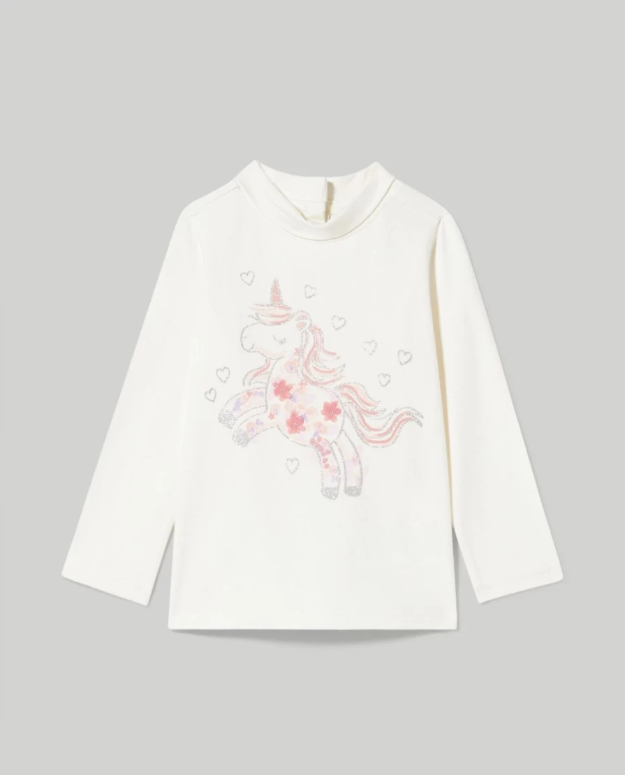 Blukids Newborn Baby Girls Stretch Cotton Turtleneck Top