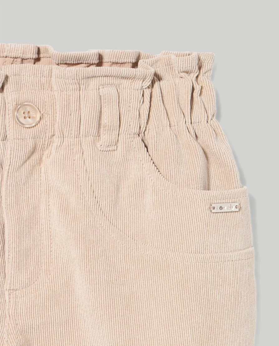 Blukids Youth Velvet Trousers for Girls - Soft & Stylish Paparbag Pants