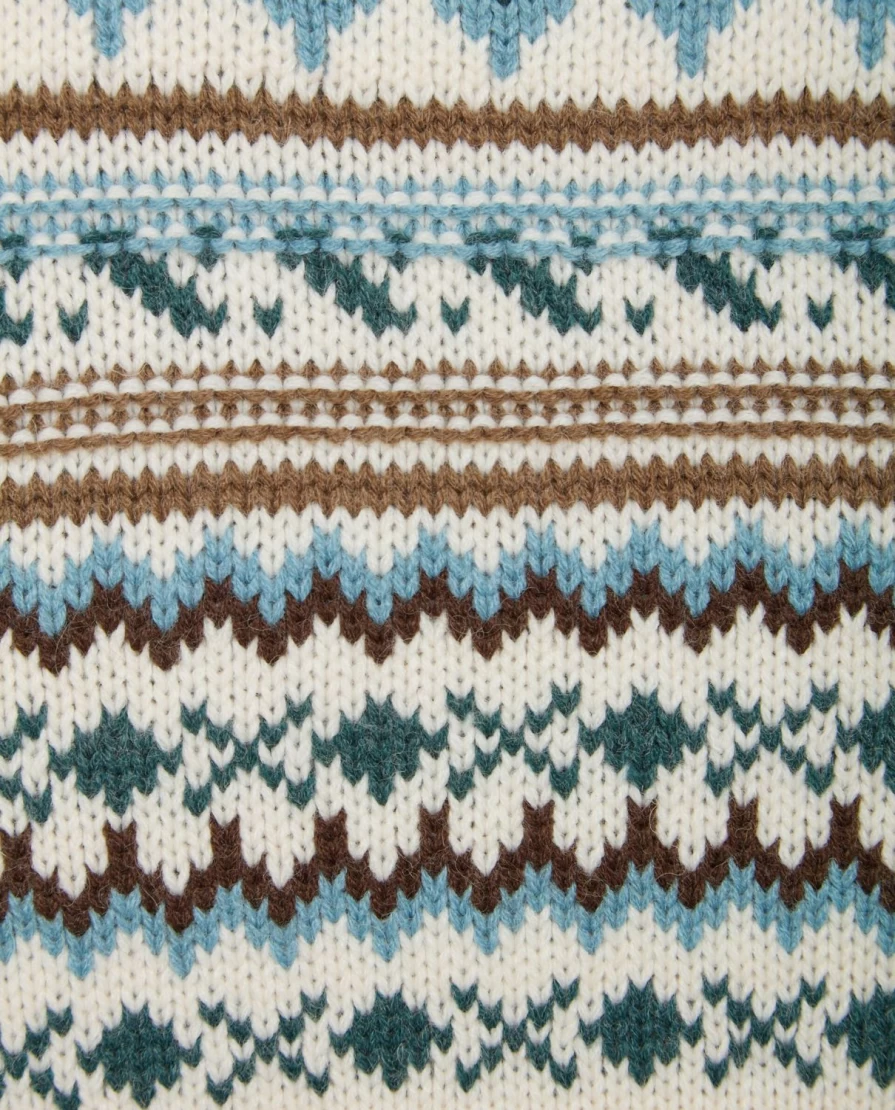 "Blukids Kids' Wool Blend Jacquard Crewneck Sweater for Children"