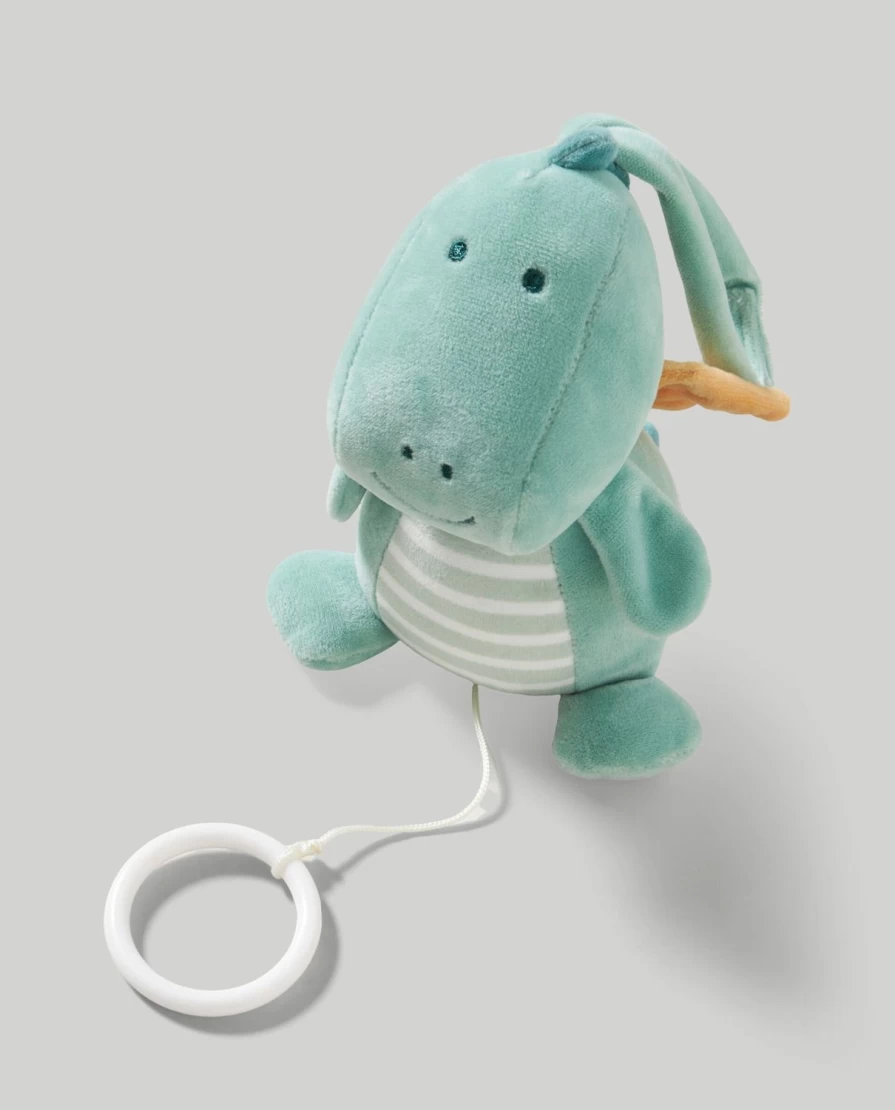 Blukids Chenille Dragon Plush Musical Box - Cute Baby Gift with Soothing Melodies