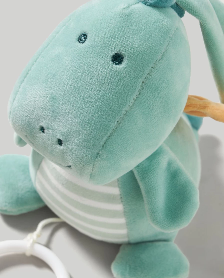 Blukids Chenille Dragon Plush Musical Box - Cute Baby Gift with Soothing Melodies