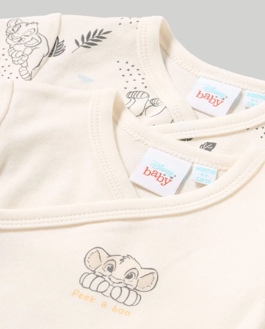 "Blukids Pack of 2 Pure Cotton Interlock Bodysuits for Newborns"