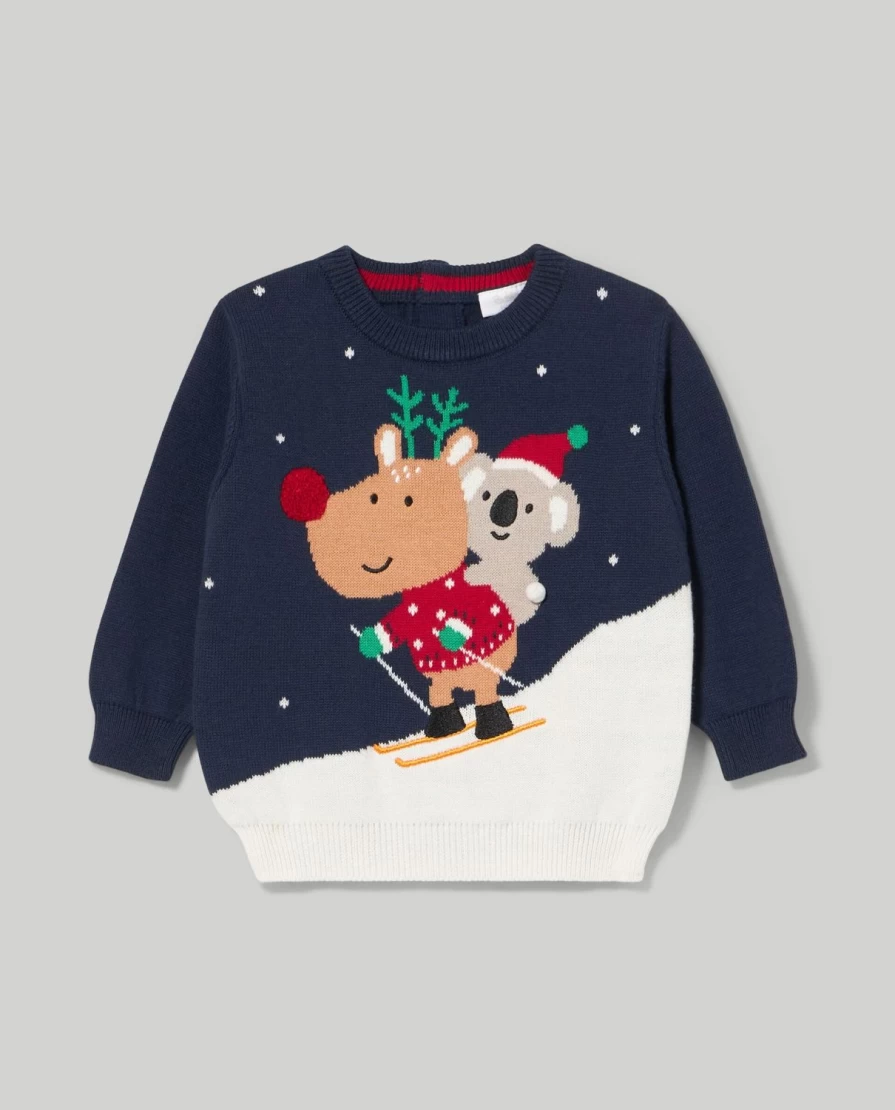 Blukids Newborn Pure Cotton Tricot Sweater - Soft & Comfortable Baby Knitwear