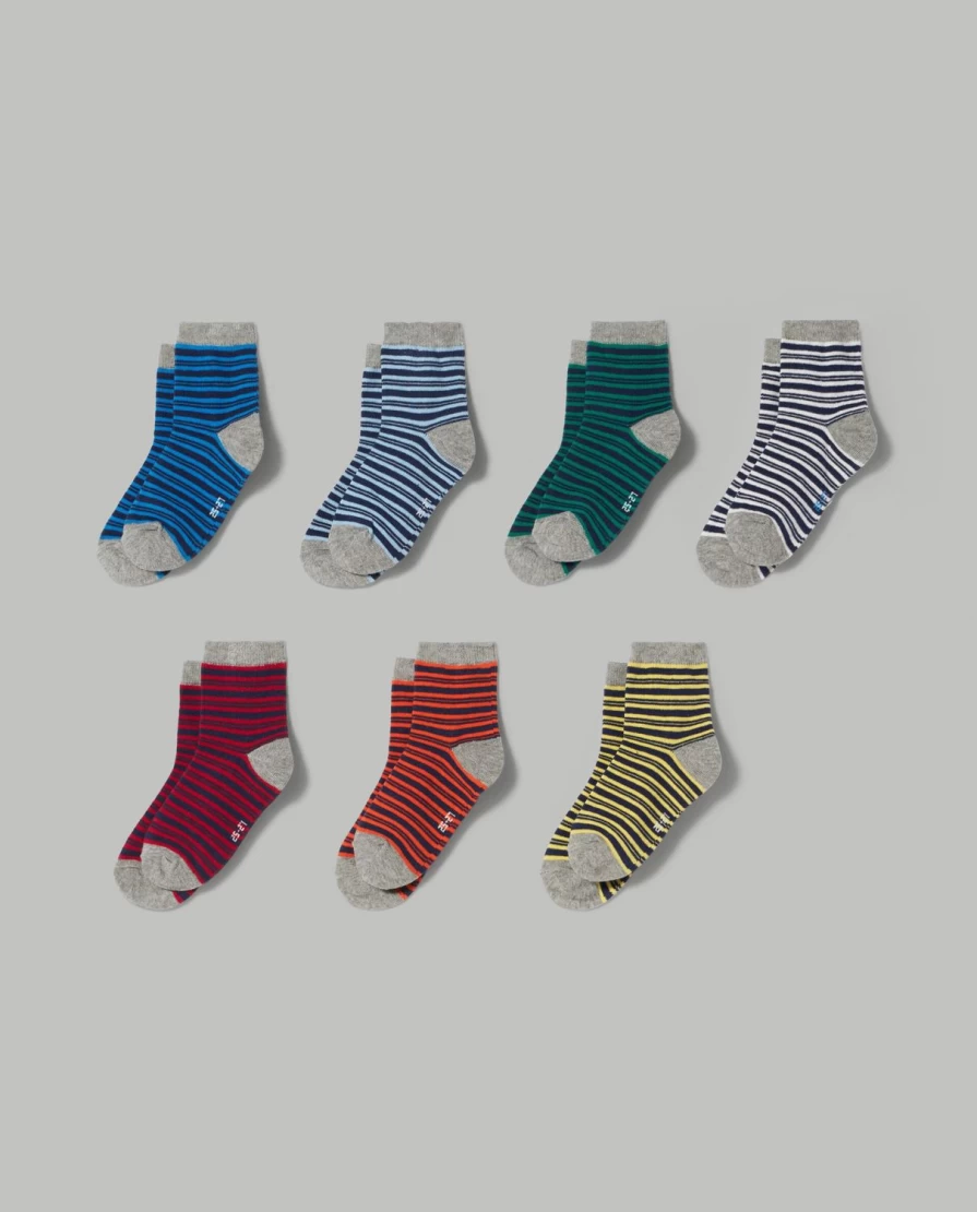 Blukids 7-Pack Children's Socks for Boys and Girls - Soft Comfortable Kids Socks
