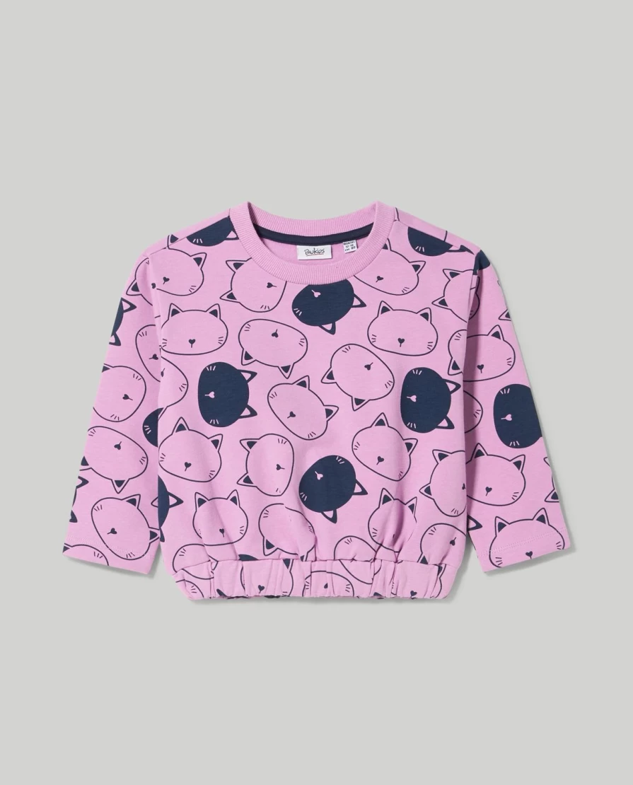 Blukids Newborn Baby Girl's Soft Stretch Cotton Sweatshirt - Cozy & Comfortable Pullover