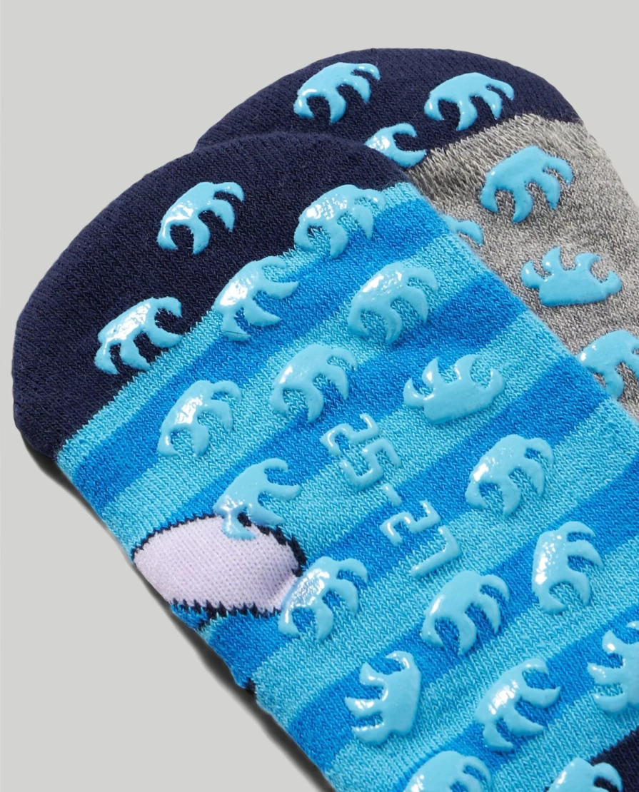 "Blukids Lilo & Stitch Anti-Slip Socks for Kids - Pack of 2 Pairs"