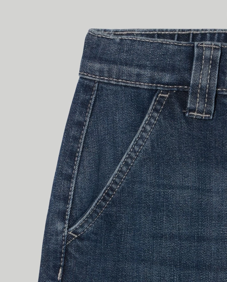 Blukids Youth Stretch Denim Cargo Pants for Boys