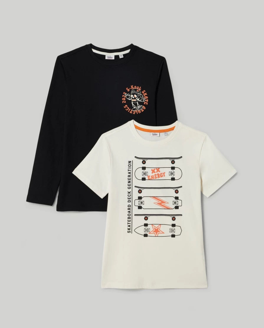 "Blukids Youth Pack of 2 Soft Pure Cotton T-Shirts for Boys"