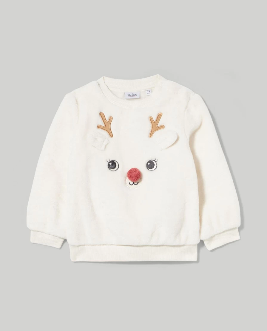 Blukids Newborn Fleece Sweatshirt - Soft & Cozy Baby Pullover for Boys & Girls