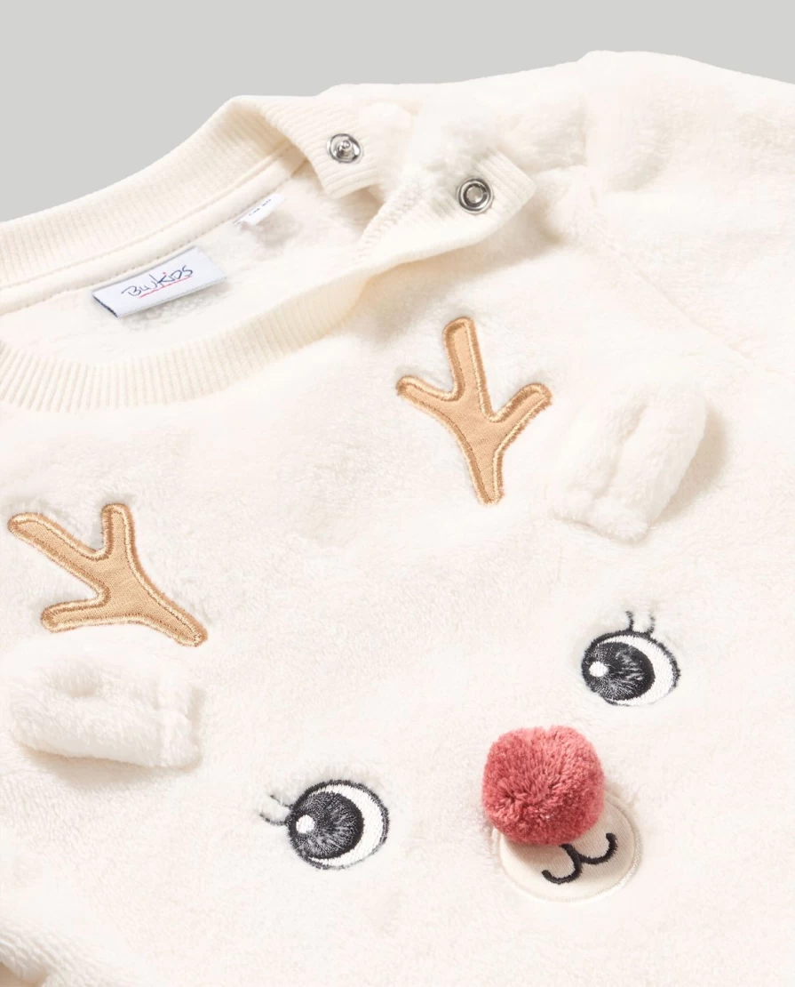 Blukids Newborn Fleece Sweatshirt - Soft & Cozy Baby Pullover for Boys & Girls