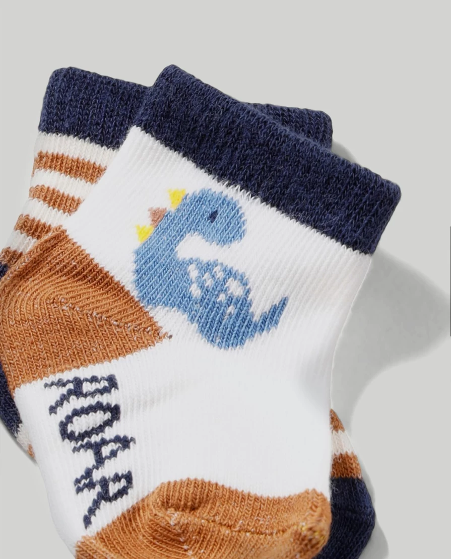 Blukids Organic Cotton Newborn Socks Pack of 2 - Soft Baby Socks for Birth