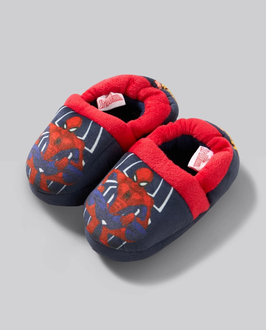 Blukids Spiderman Kids Slippers - Soft Superhero House Shoes for Children