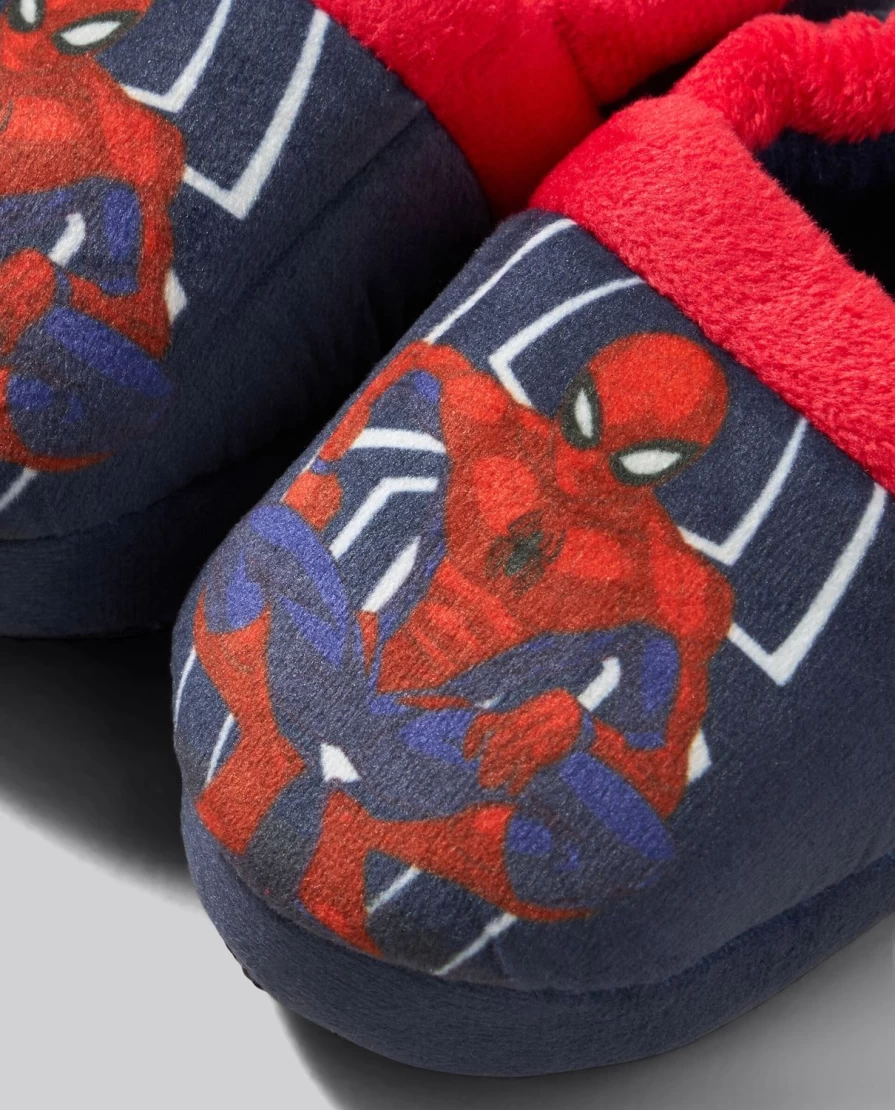 Blukids Spiderman Kids Slippers - Soft Superhero House Shoes for Children