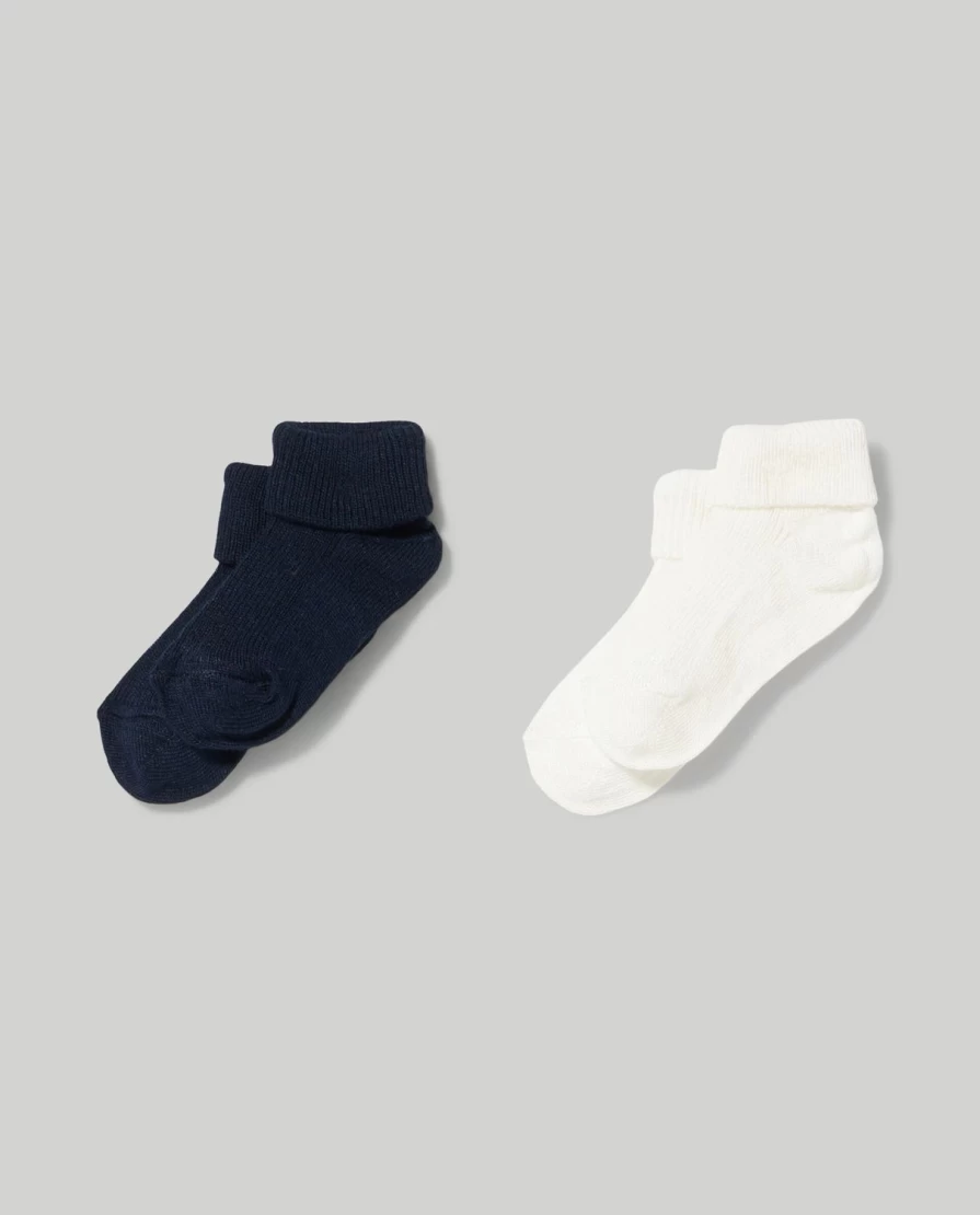 Blukids 2-Pack Bamboo Socks for Newborns - Made in Italy, Soft & Breathable Baby Socks