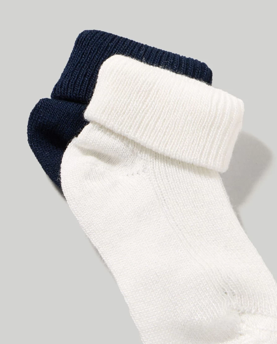 Blukids 2-Pack Bamboo Socks for Newborns - Made in Italy, Soft & Breathable Baby Socks