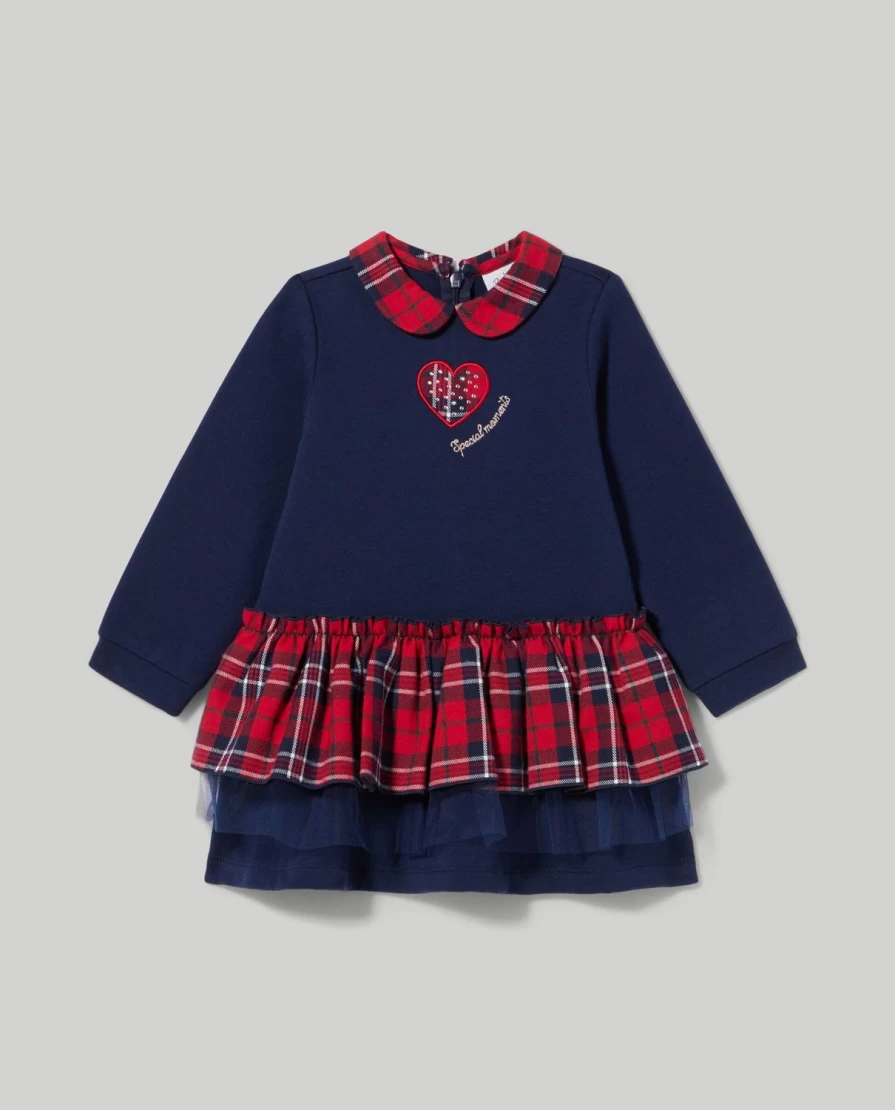 Blukids Newborn Baby Girl Dress with Tulle Inserts - Soft & Elegant Outfit for Infants