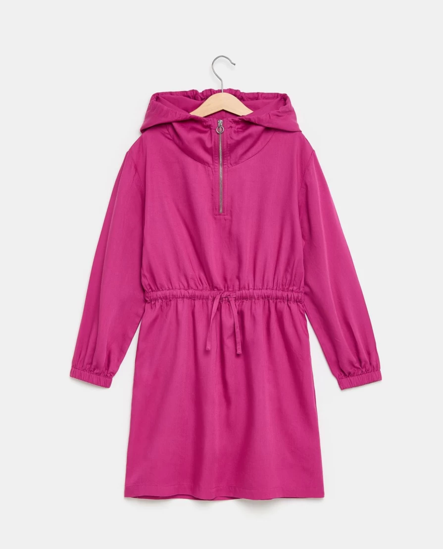 Blukids Youth Girls' Solid Color Hoodie Dress - Casual Pullover Sweatshirt Dress for Teens