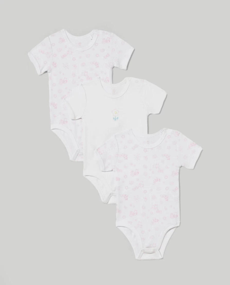 "Blukids 3-Pack 100% Cotton Bodysuits for Newborns – Soft Baby Onesies"