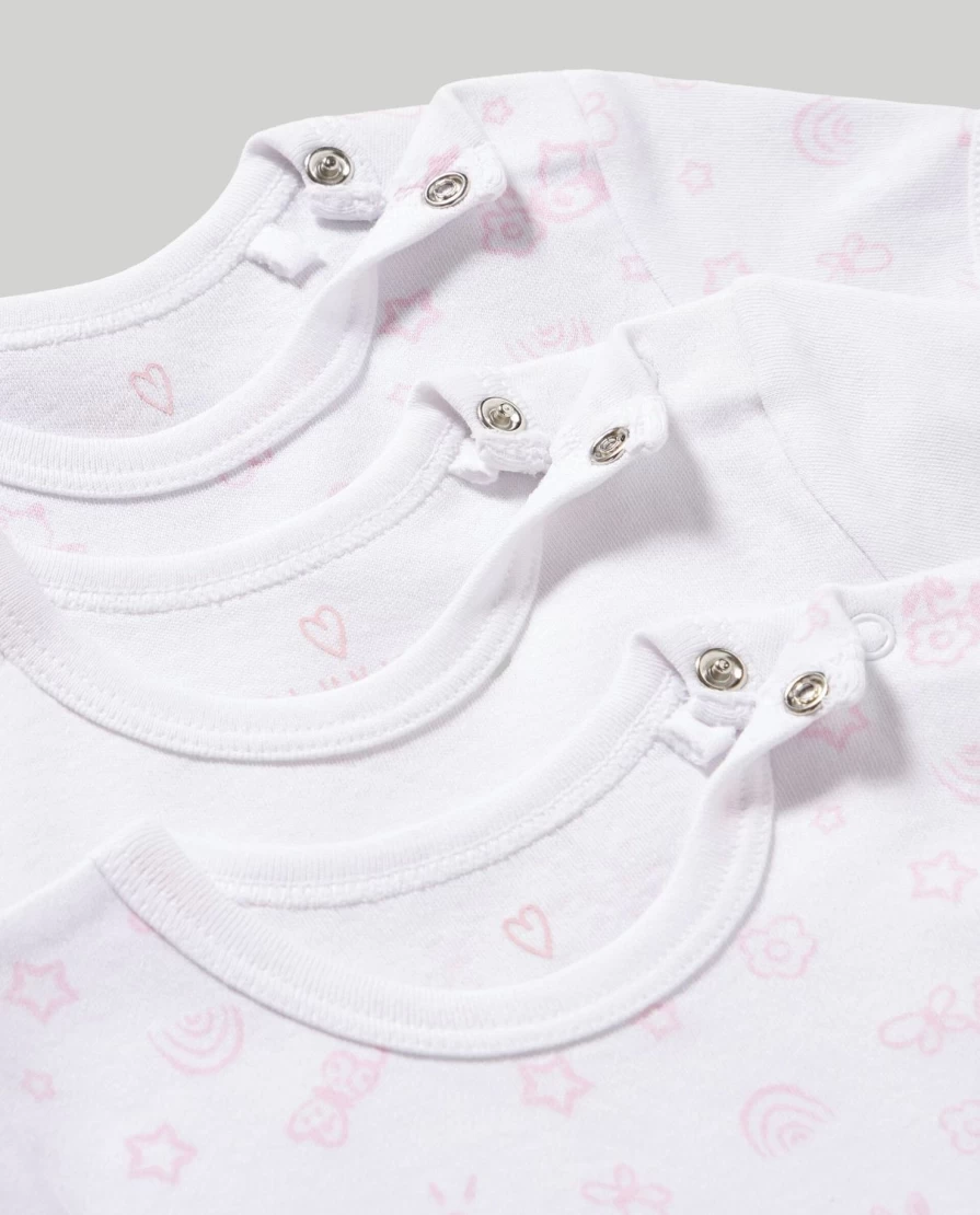 "Blukids 3-Pack 100% Cotton Bodysuits for Newborns – Soft Baby Onesies"