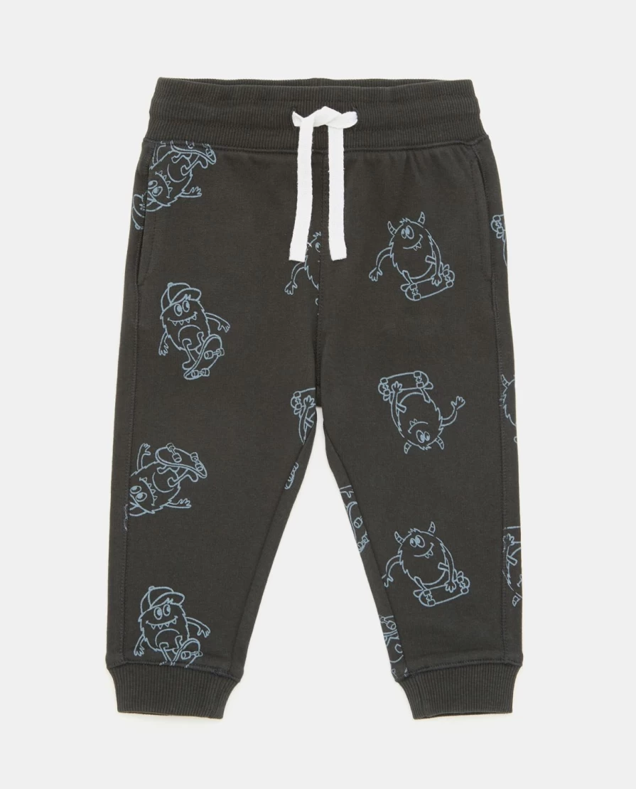 Blukids Newborn Printed Pure Cotton Fleece Pants - Soft & Comfortable Baby Bottom