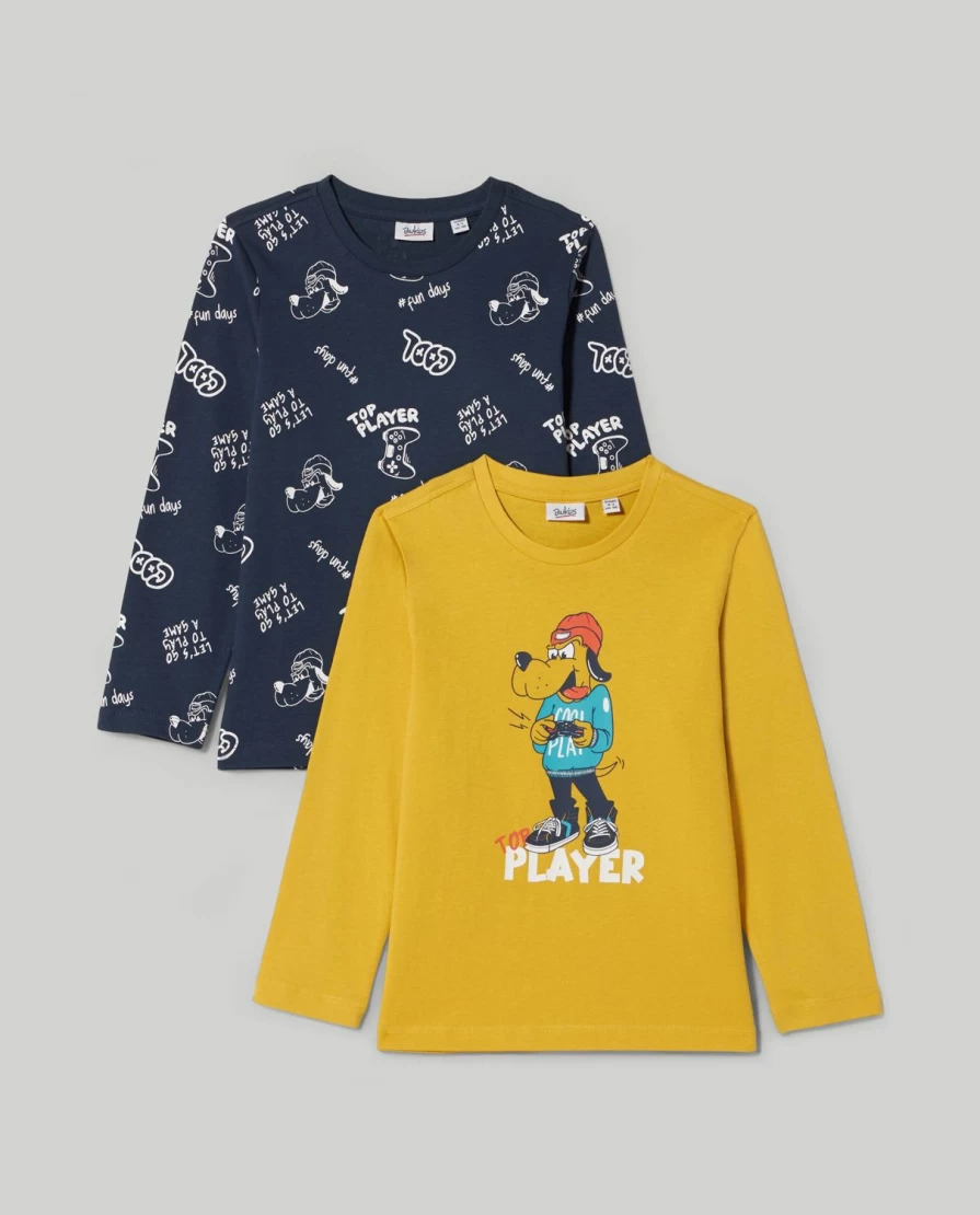 "Blukids Boys' 2-Pack Long Sleeve T-Shirts for Children"