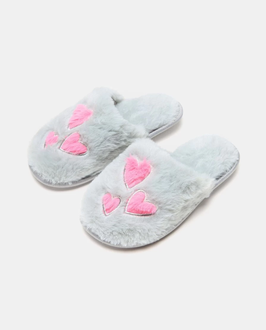 Blukids Eco-Friendly Fur Slippers for Children - Soft & Comfortable Girls' Indoor Shoes