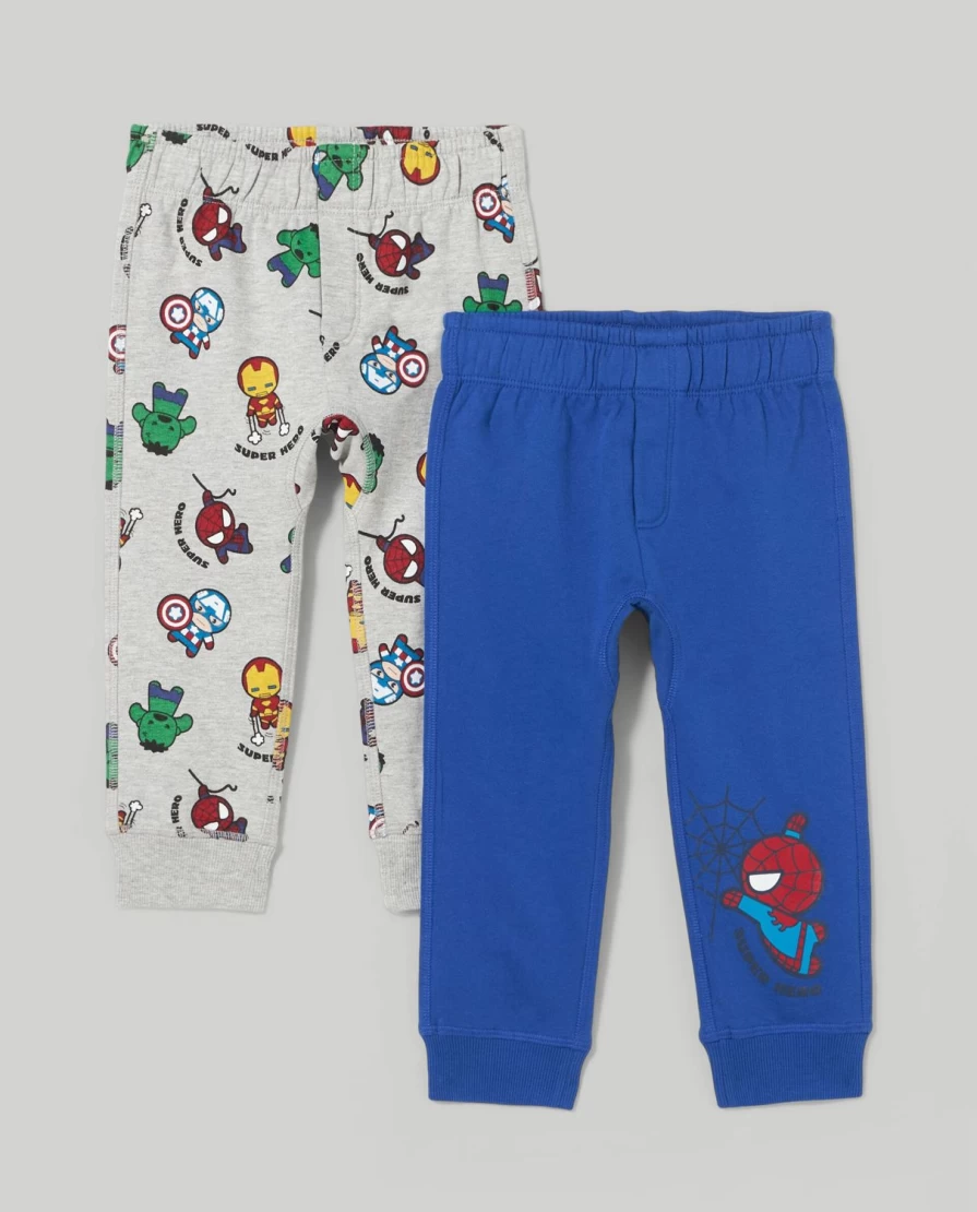 "Blukids Newborn Baby Joggers - Pack of 2 Adorable Printed Pants"