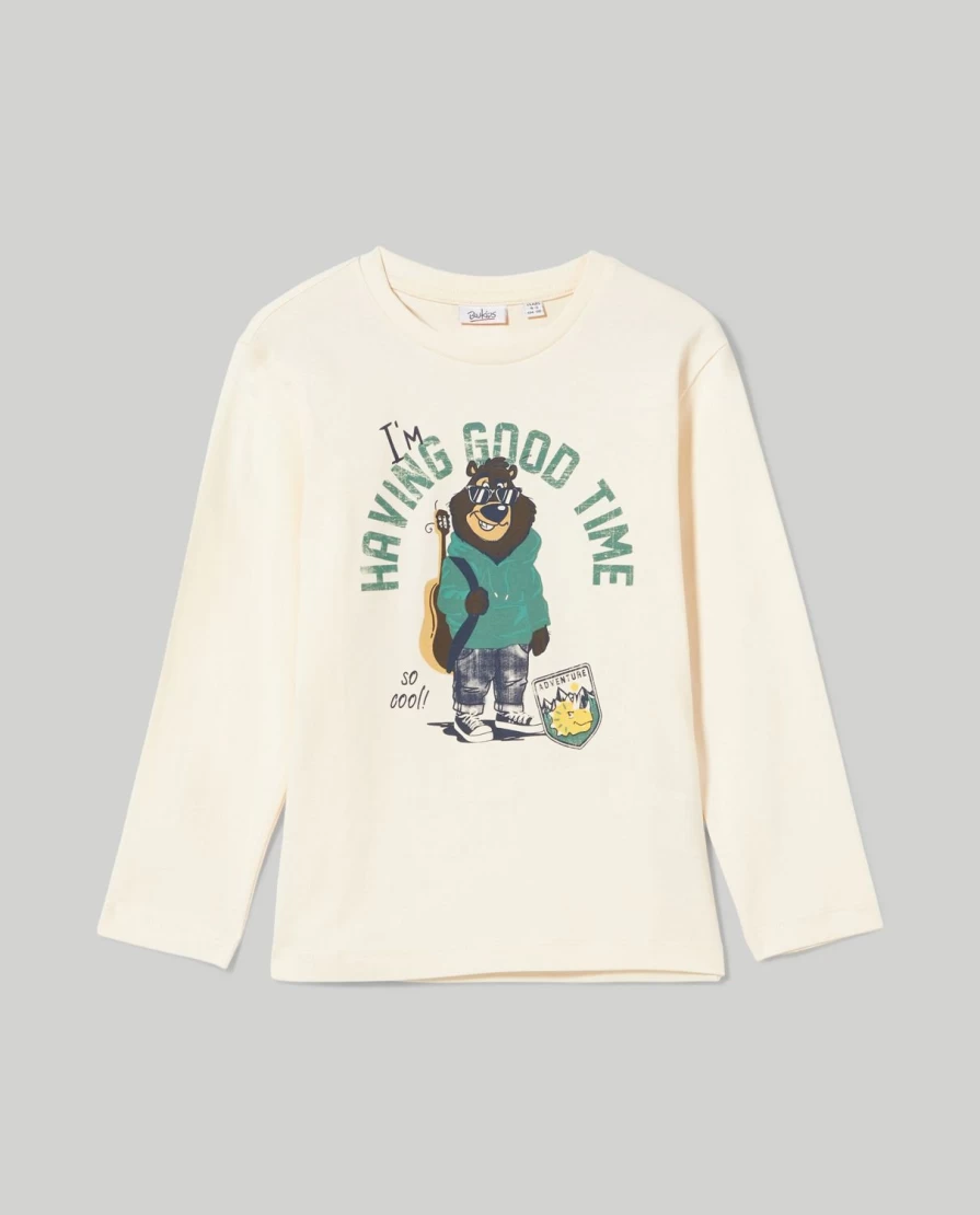 Blukids Kids' Pure Cotton T-Shirt with Fun Child Print - Soft & Comfortable Children's Tee