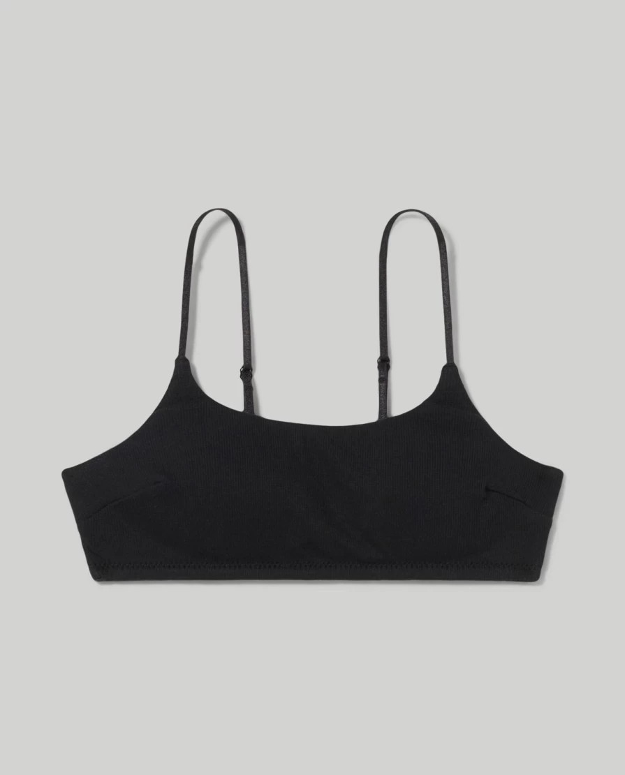 Blukids Youth Lightly Padded Ribbed Bra - Comfortable Girls Sports Bra for Active Teens