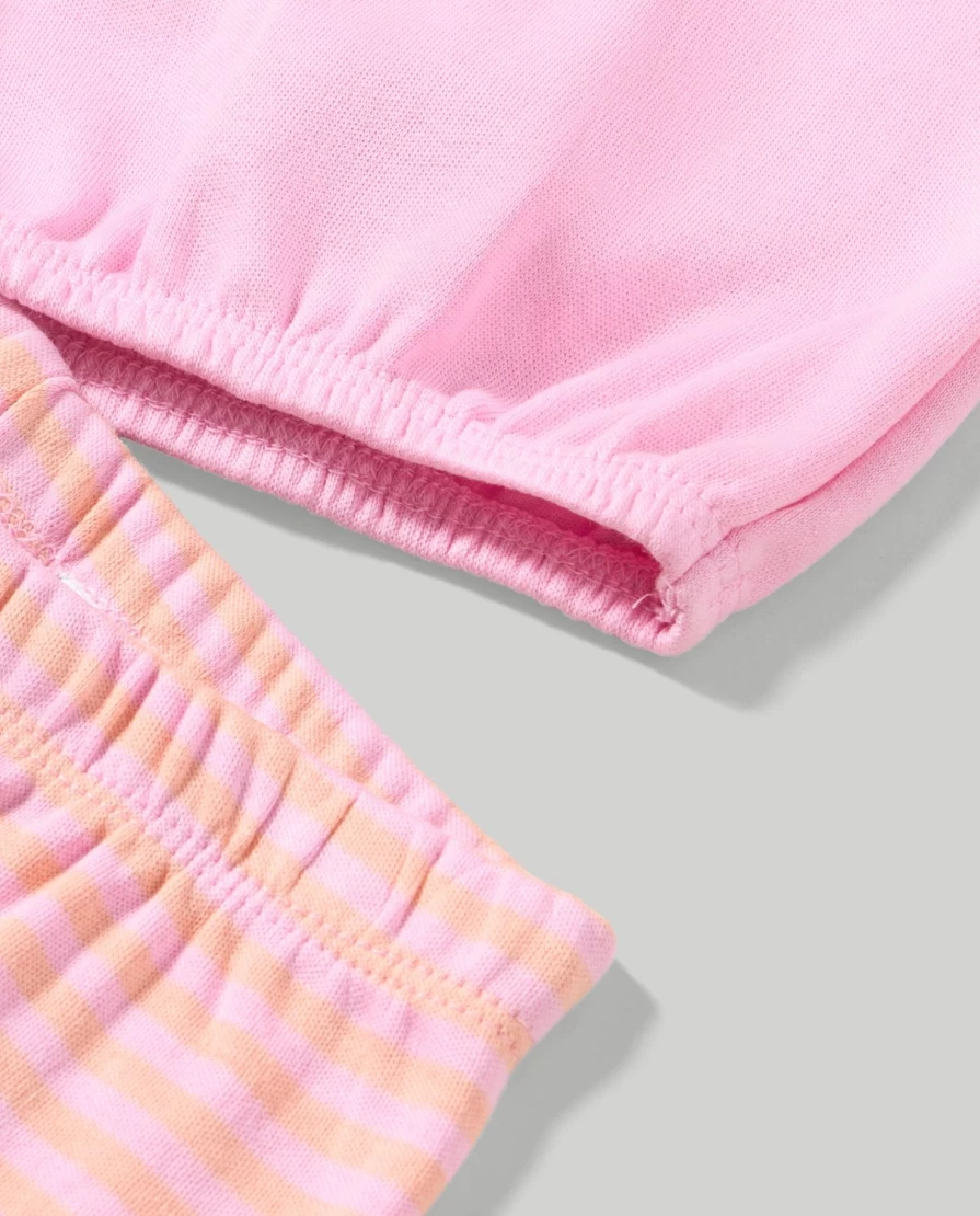 Blukids Newborn Baby Girls Long Pajamas - 100% Pure Cotton Soft Sleepwear