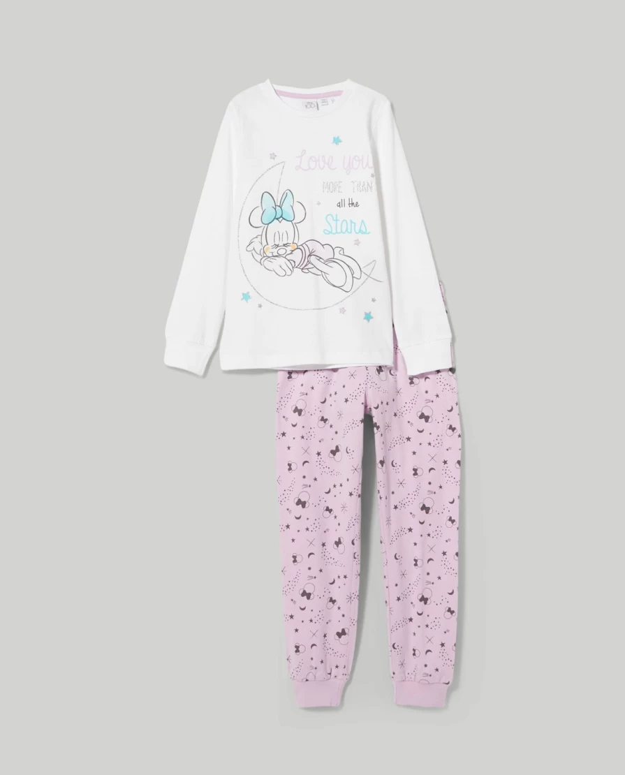 "Blukids Girls' Long Sleeve Cotton Pajama Set with Fun Prints – Comfortable Kids' Sleepwear"