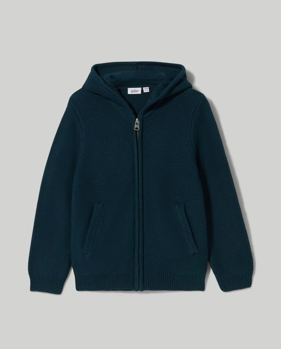 Blukids Boys' Cotton Blend Tricot Cardigan - Soft Kids Sweater for Comfort & Style