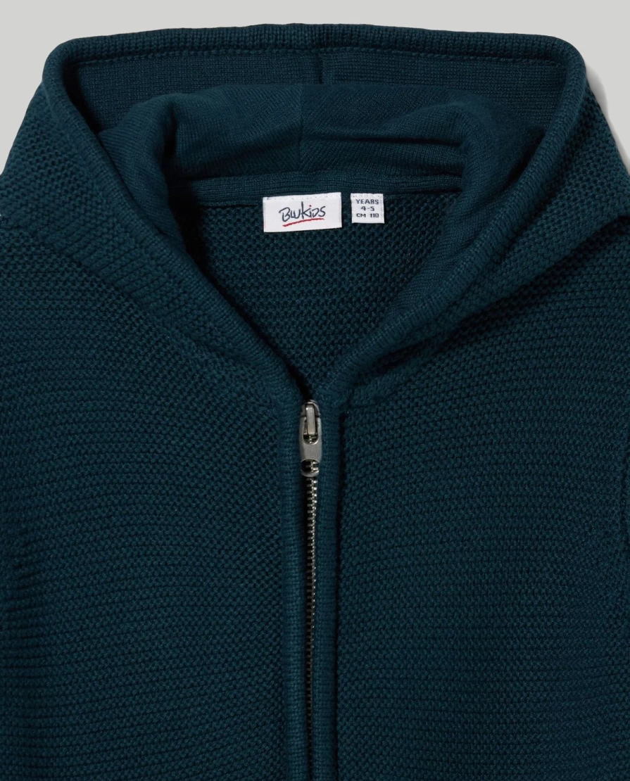Blukids Boys' Cotton Blend Tricot Cardigan - Soft Kids Sweater for Comfort & Style