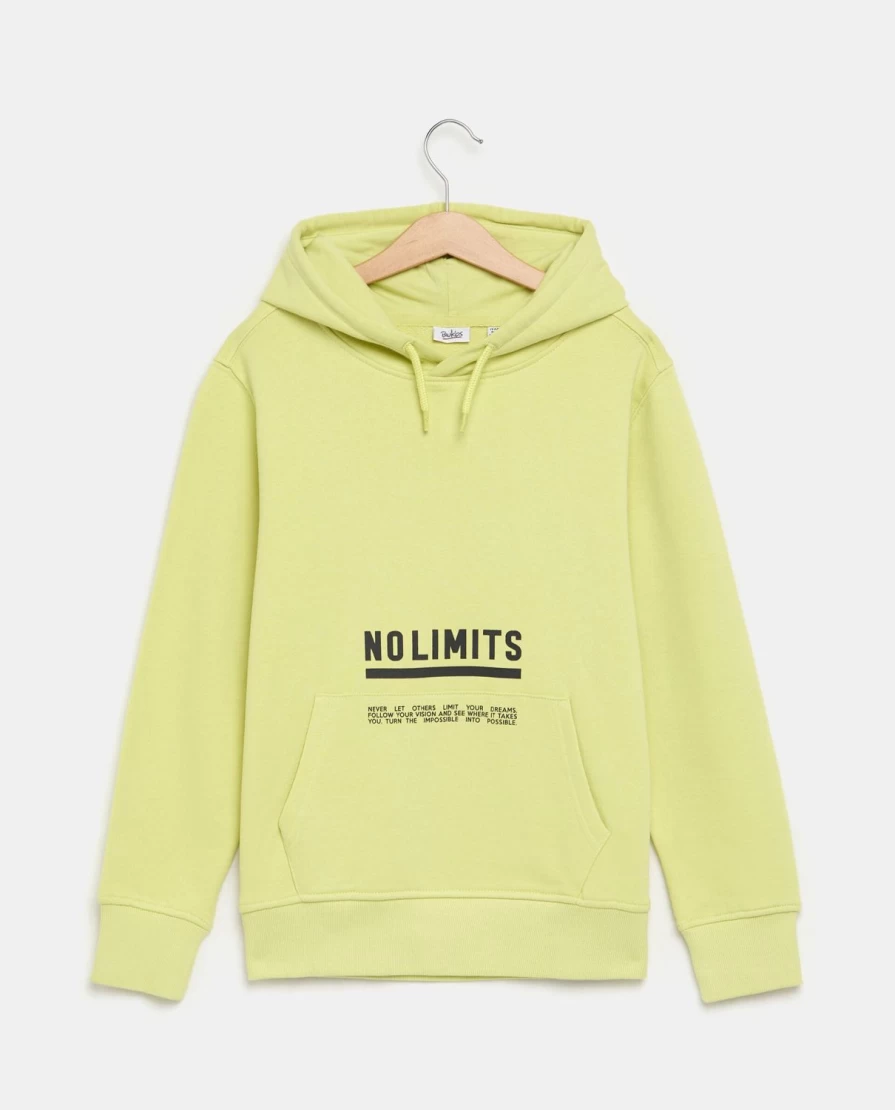 Blukids Youth Pure Cotton Printed Hooded Sweatshirt for Boys