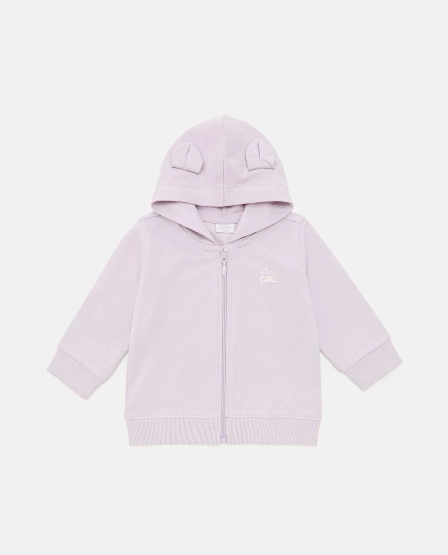 Blukids Newborn Baby Girls Zip-Up Hooded Sweatshirt - 100% Pure Cotton Soft Comfortable Pullover