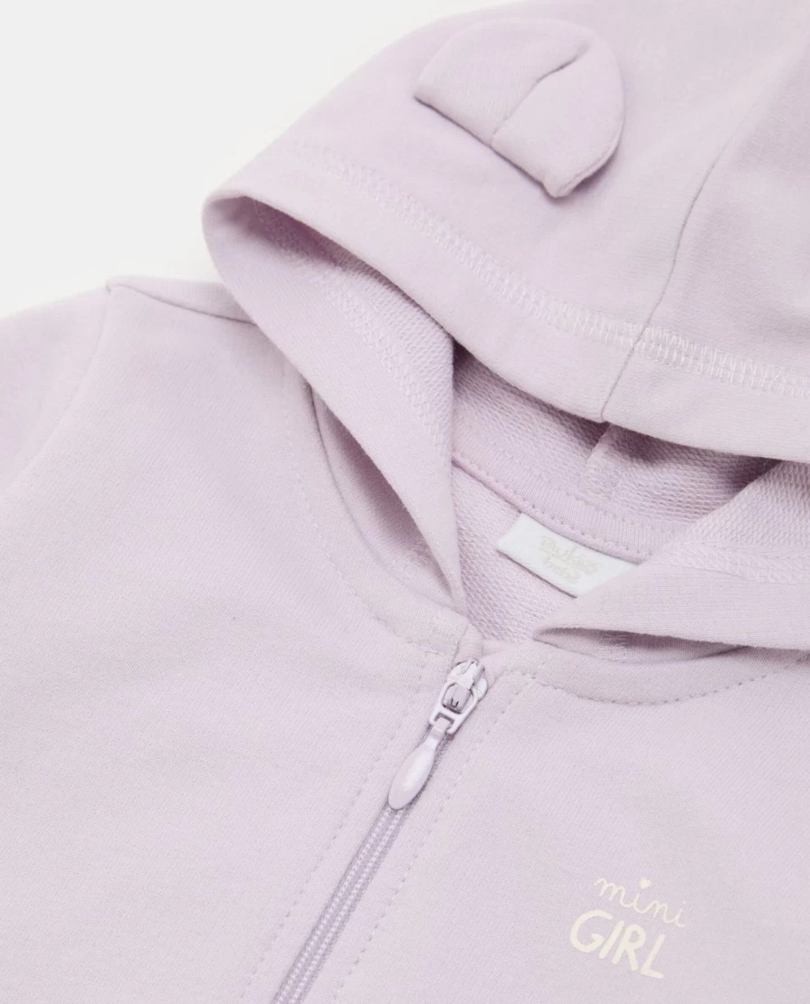 Blukids Newborn Baby Girls Zip-Up Hooded Sweatshirt - 100% Pure Cotton Soft Comfortable Pullover