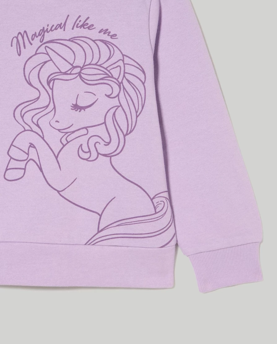 "Blukids Girls' Soft Brushed Cotton Sweatshirt | Comfortable Kids' Pullover"