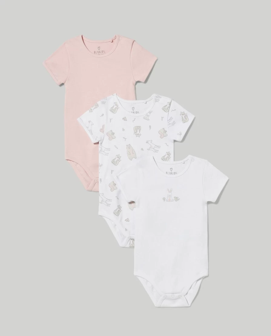 Blukids 3-Pack 100% Cotton Bodysuits for Newborns - Soft Baby Onesies for Unisex Infants