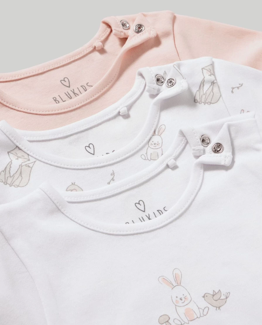 Blukids 3-Pack 100% Cotton Bodysuits for Newborns - Soft Baby Onesies for Unisex Infants