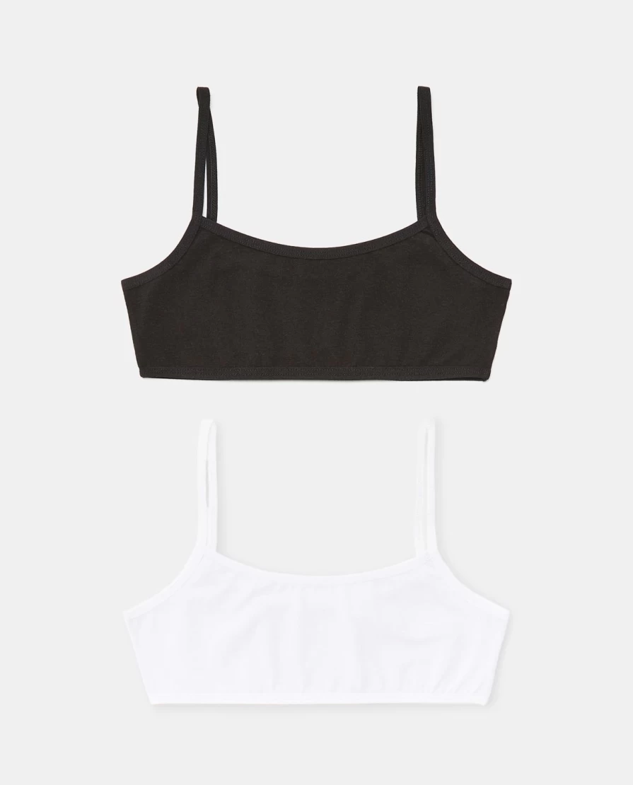 Blukids Youth Bandeau Bras 2-Pack for Girls - Comfortable & Supportive