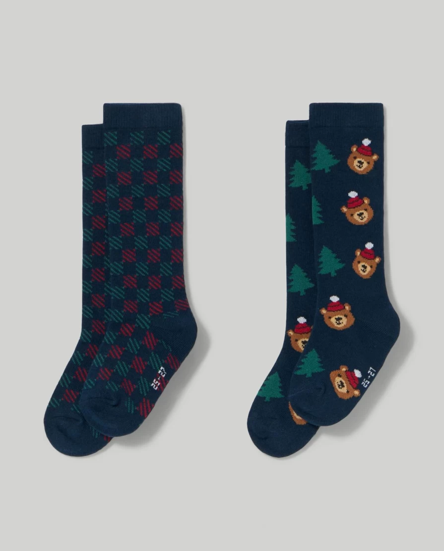 "Blukids Kids' Long Socks Pack of 2 - Comfortable Children's Ankle Socks"