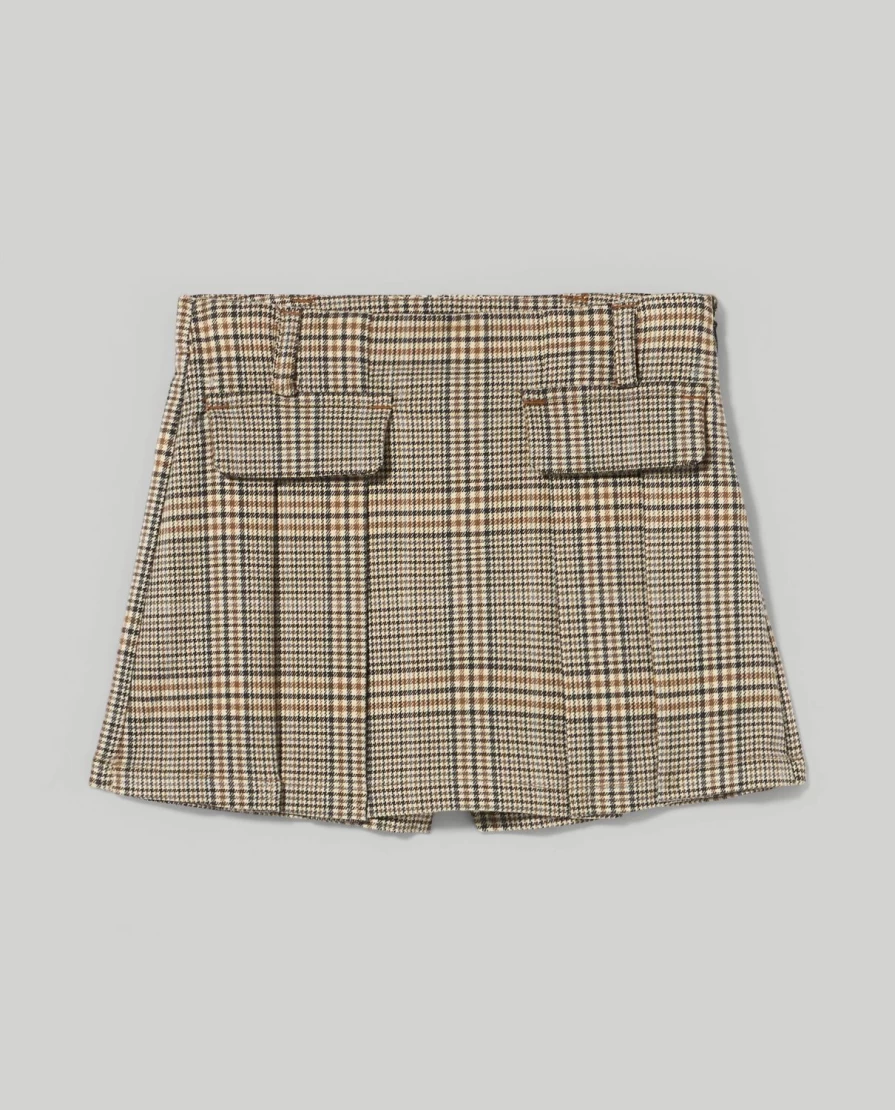 "Blukids Girls' Checked Shorts – Stylish & Comfortable Children's Clothing"