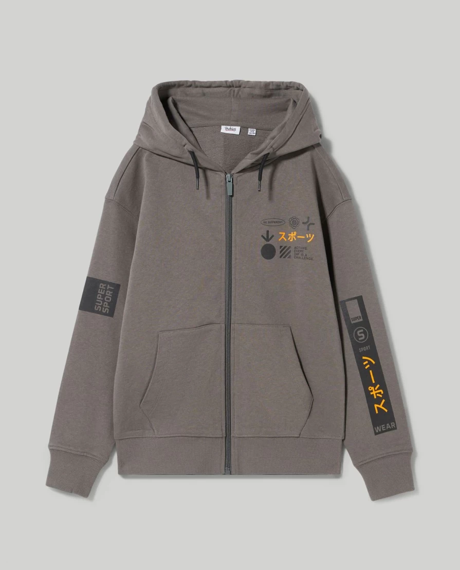 Blukids Youth Boys' Full Zip Hooded Sweatshirt - Lightweight Comfortable Pullover Jacket
